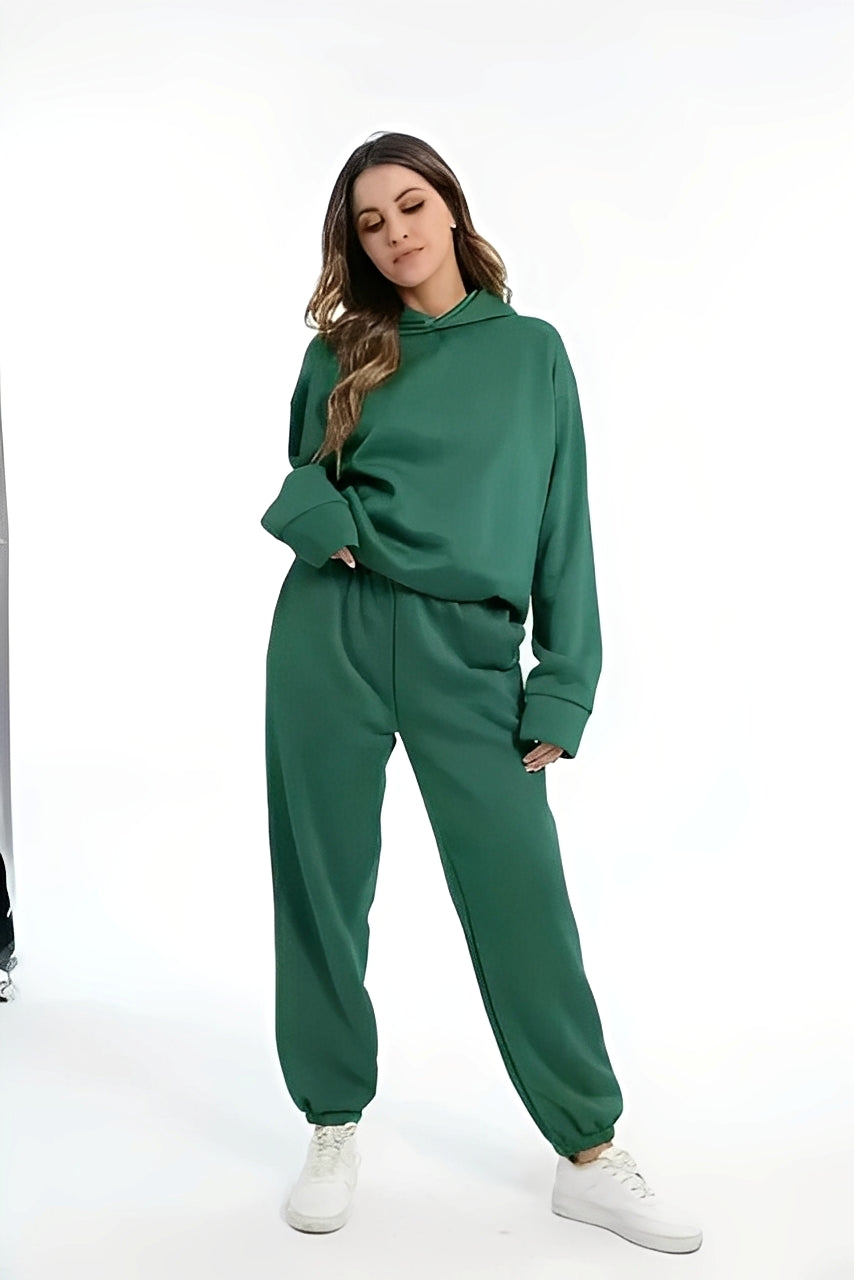 Adelia – Unifarbenes Hoodie-Set