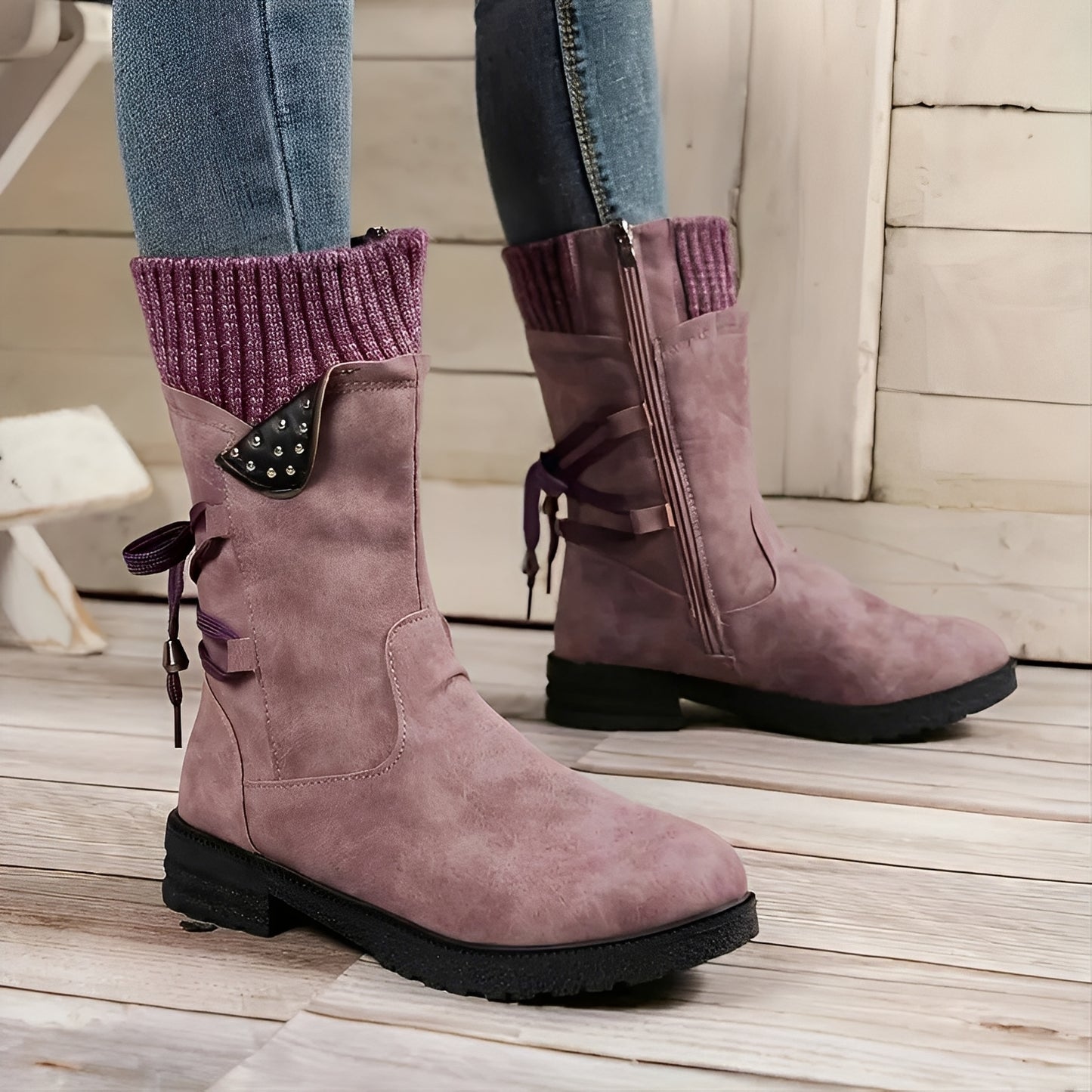 Sharalyn - Bequeme Winterstiefel für Damen in halber Wadenlänge
