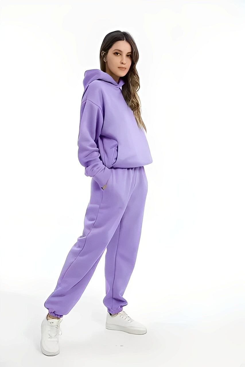 Adelia – Unifarbenes Hoodie-Set