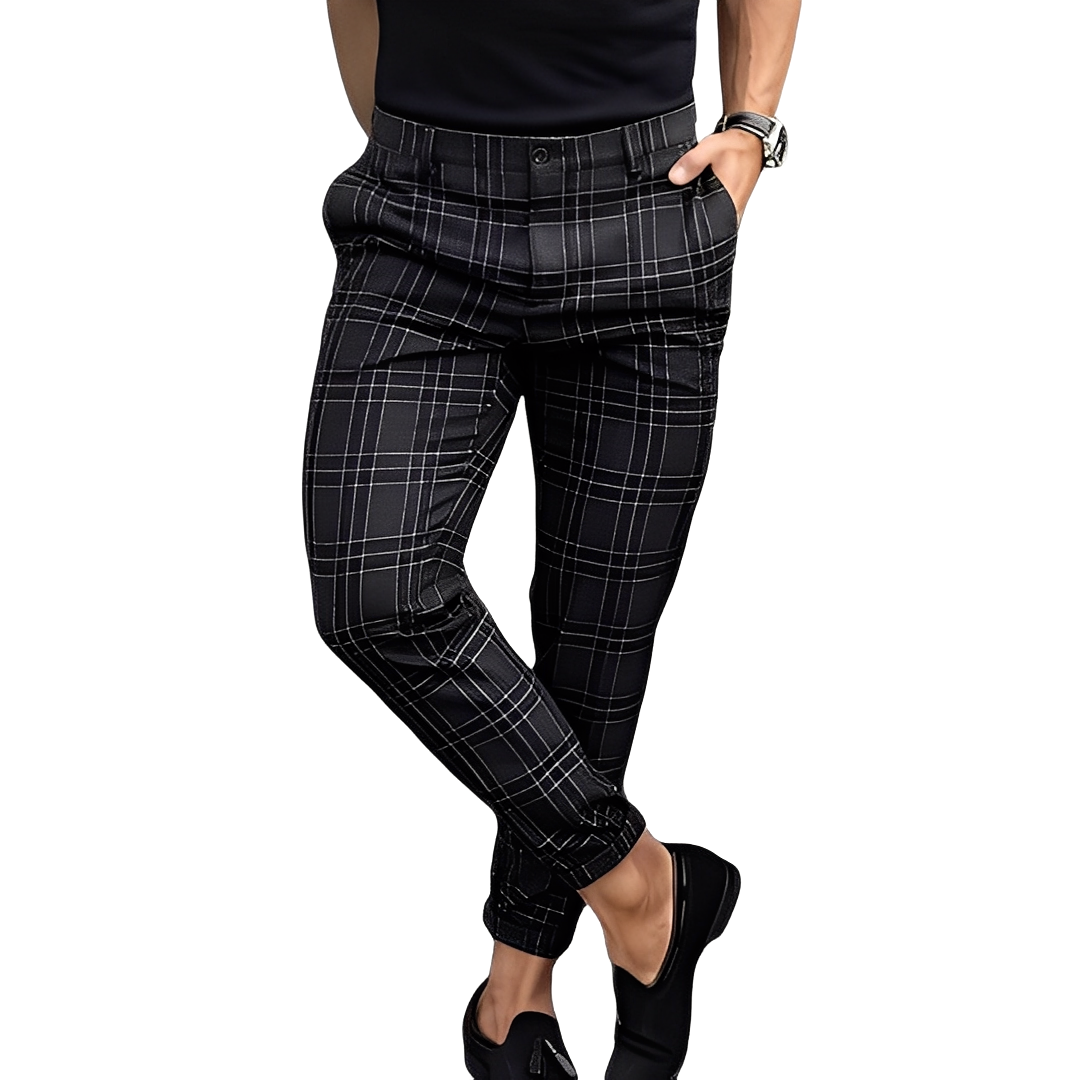 Deacon - Lässige Slim-Fit-Hose mit Karomuster für Herren