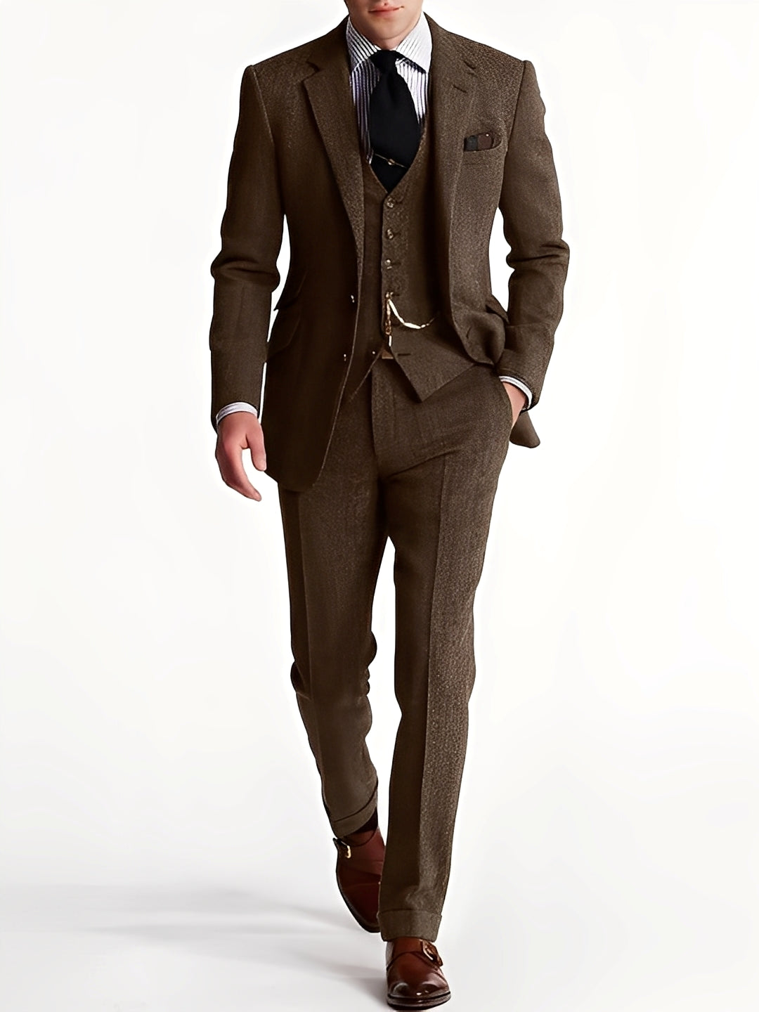 Desmond - Formeller dreiteiliger Tweed-Smoking für Herren