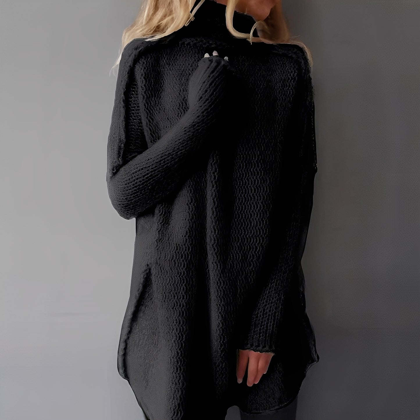 Coreen - Lässiger, locker geschnittener Rollkragenpullover für Damen