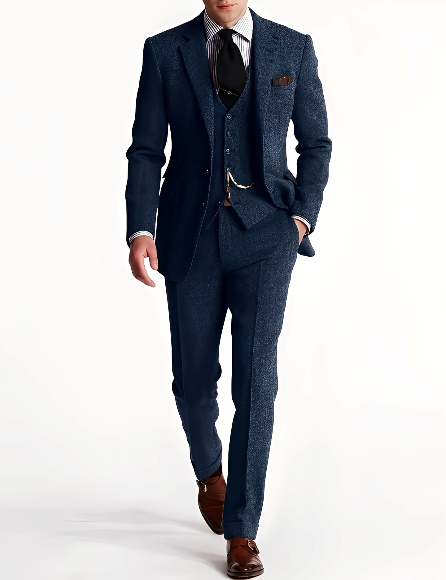 Desmond - Formeller dreiteiliger Tweed-Smoking für Herren