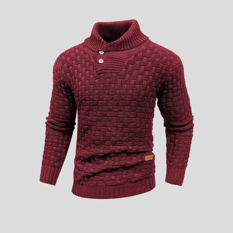 Eldon - Stilvoller Strickpullover mit Knöpfen für Herren