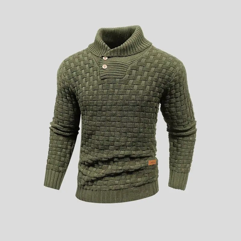 Eldon - Stilvoller Strickpullover mit Knöpfen für Herren