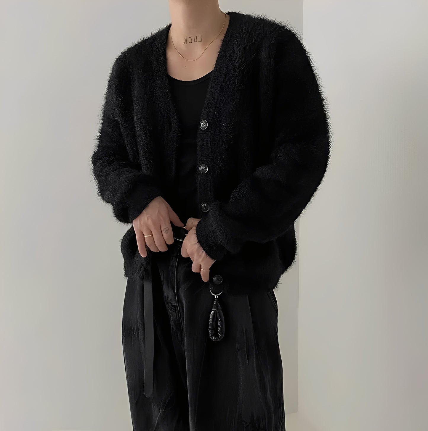 Merton - Lässiger, lässiger Strickcardigan aus Wolle für Herren