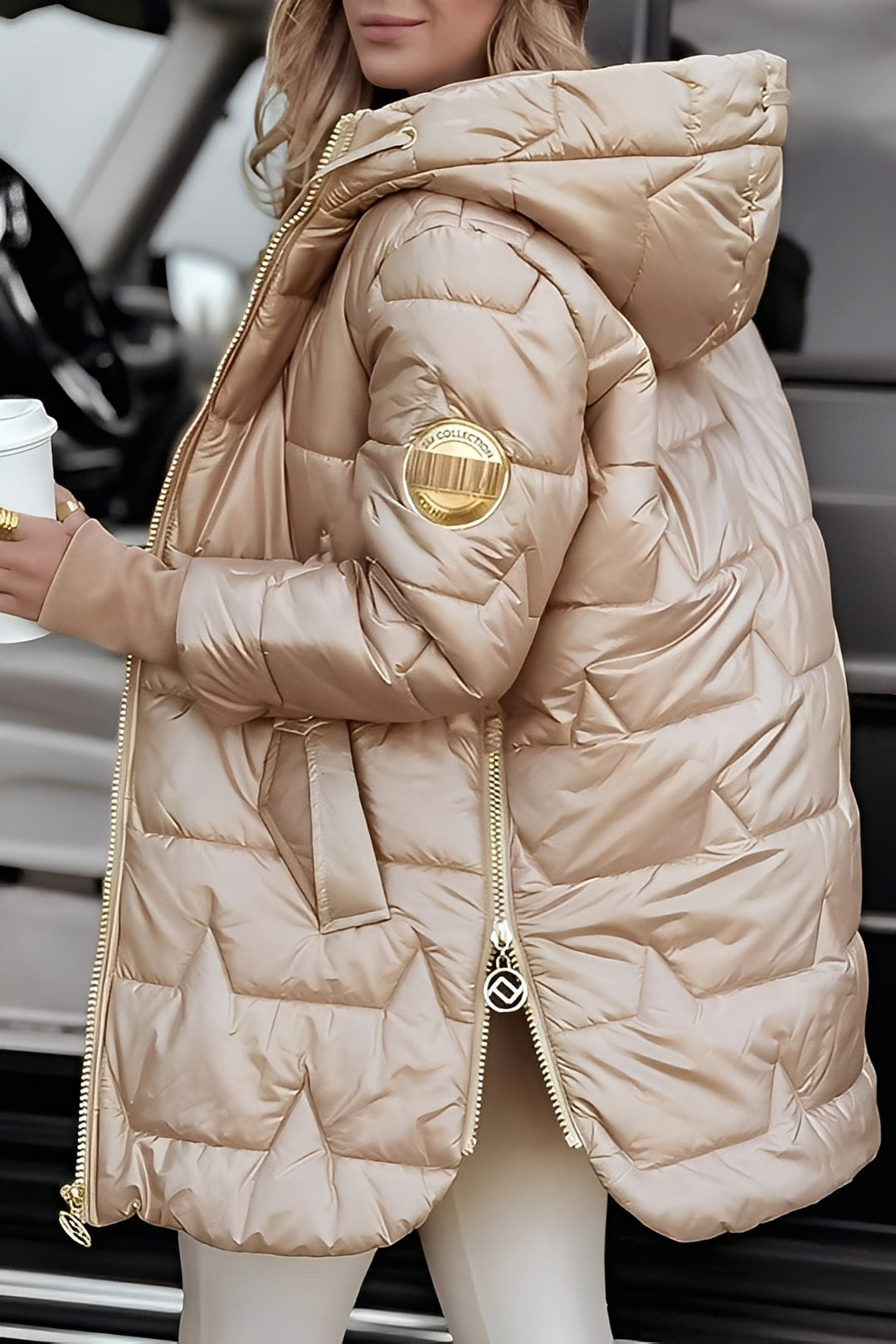 Georgina - Eleganter Daunenmantel mit Kapuze für Damen