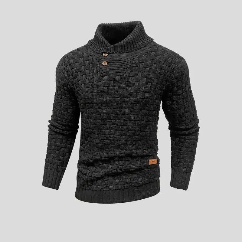 Eldon - Stilvoller Strickpullover mit Knöpfen für Herren