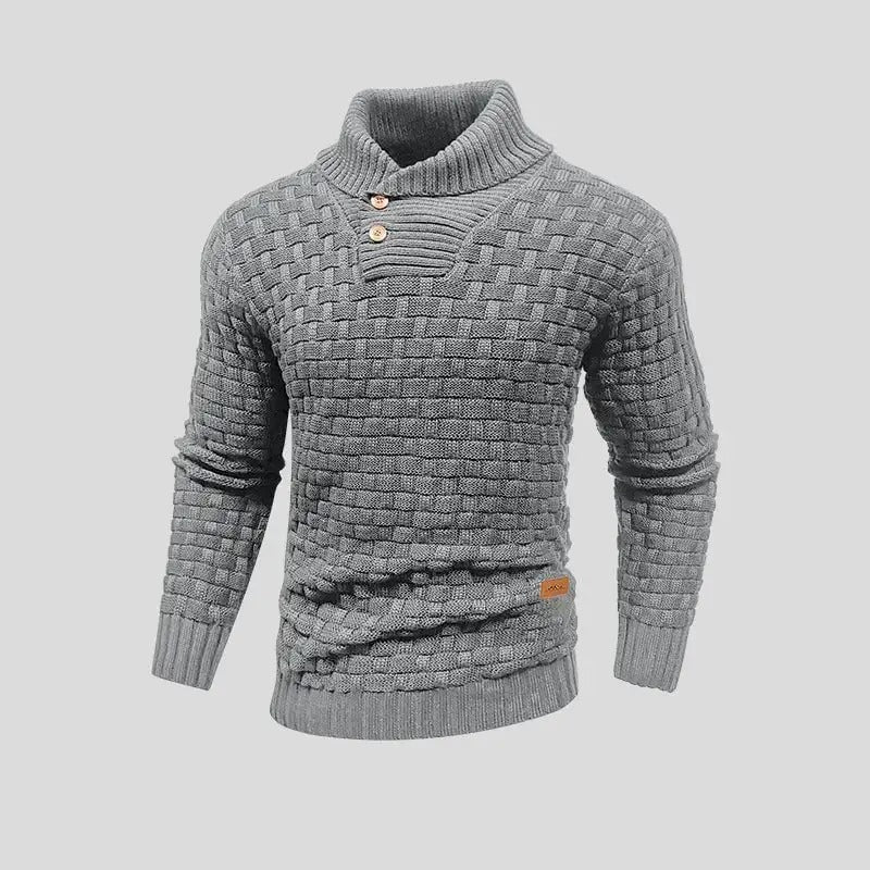 Eldon - Stilvoller Strickpullover mit Knöpfen für Herren