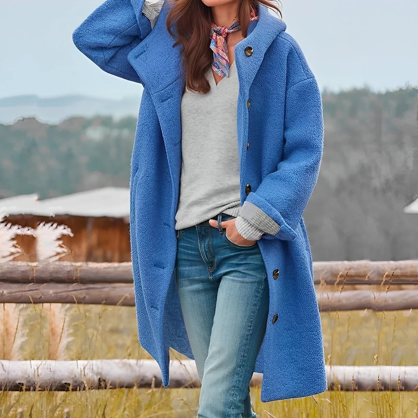 Charmaine - Stilvoller, warmer Langmantel für Damen