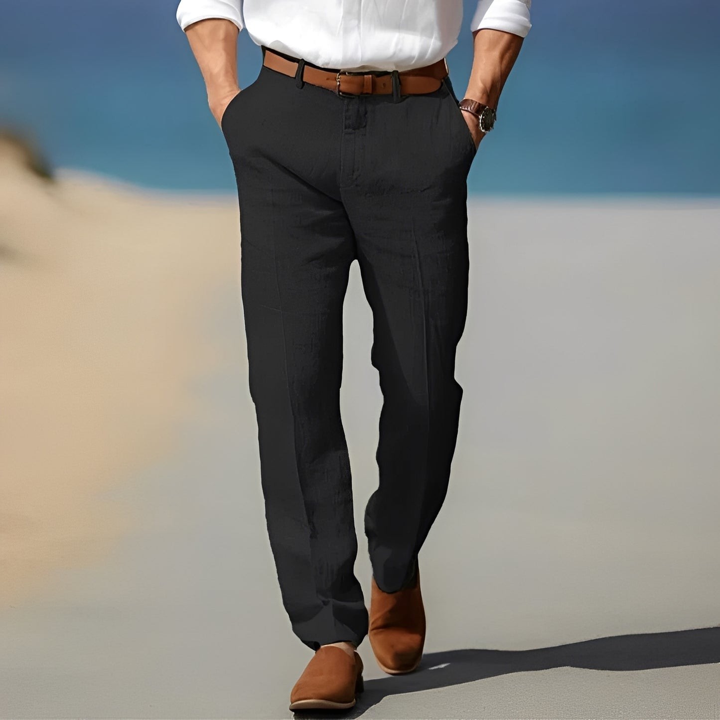 Trent - Lässige, elegante Leinenhose für Herren