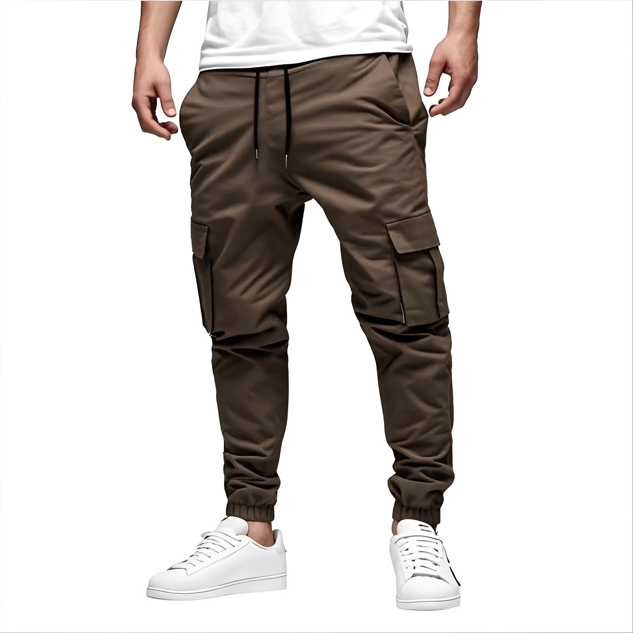 Tevin - Lässige, schmal geschnittene Stretch-Cargohose für Herren