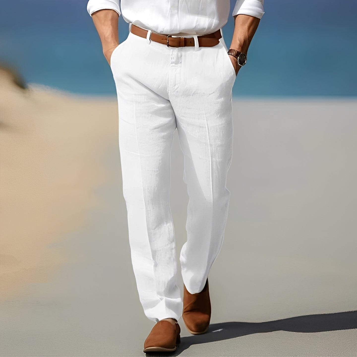Trent - Lässige, elegante Leinenhose für Herren