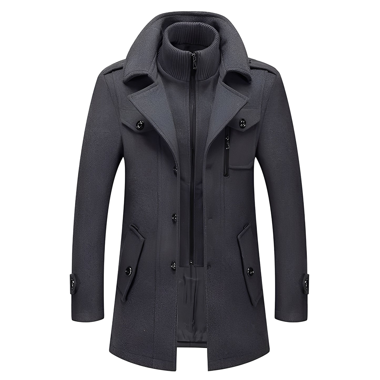 Jerald - Eleganter langer Trenchcoat für Herren
