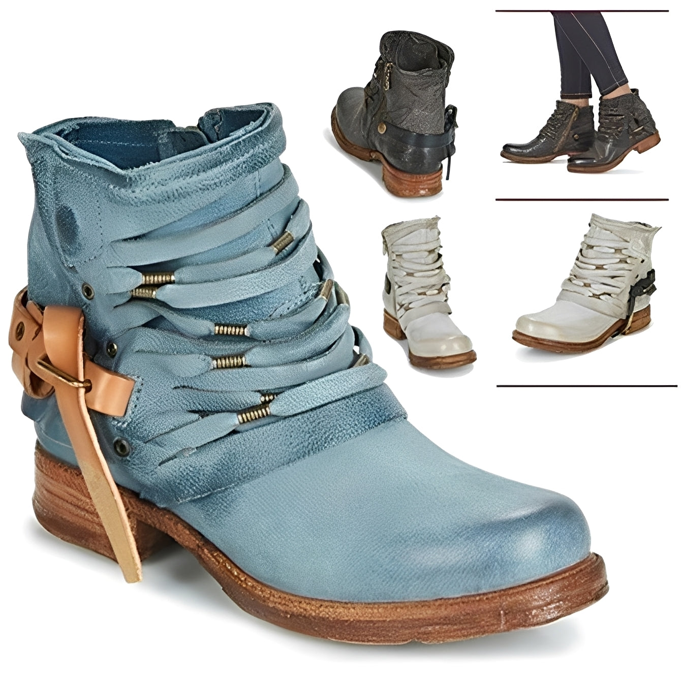 Jacqueline - Stylische Lederstiefeletten für Damen