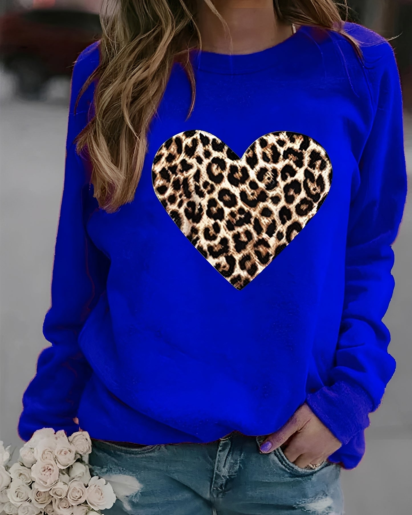 Daniella - Lässiger Pullover mit Herzmuster für Damen