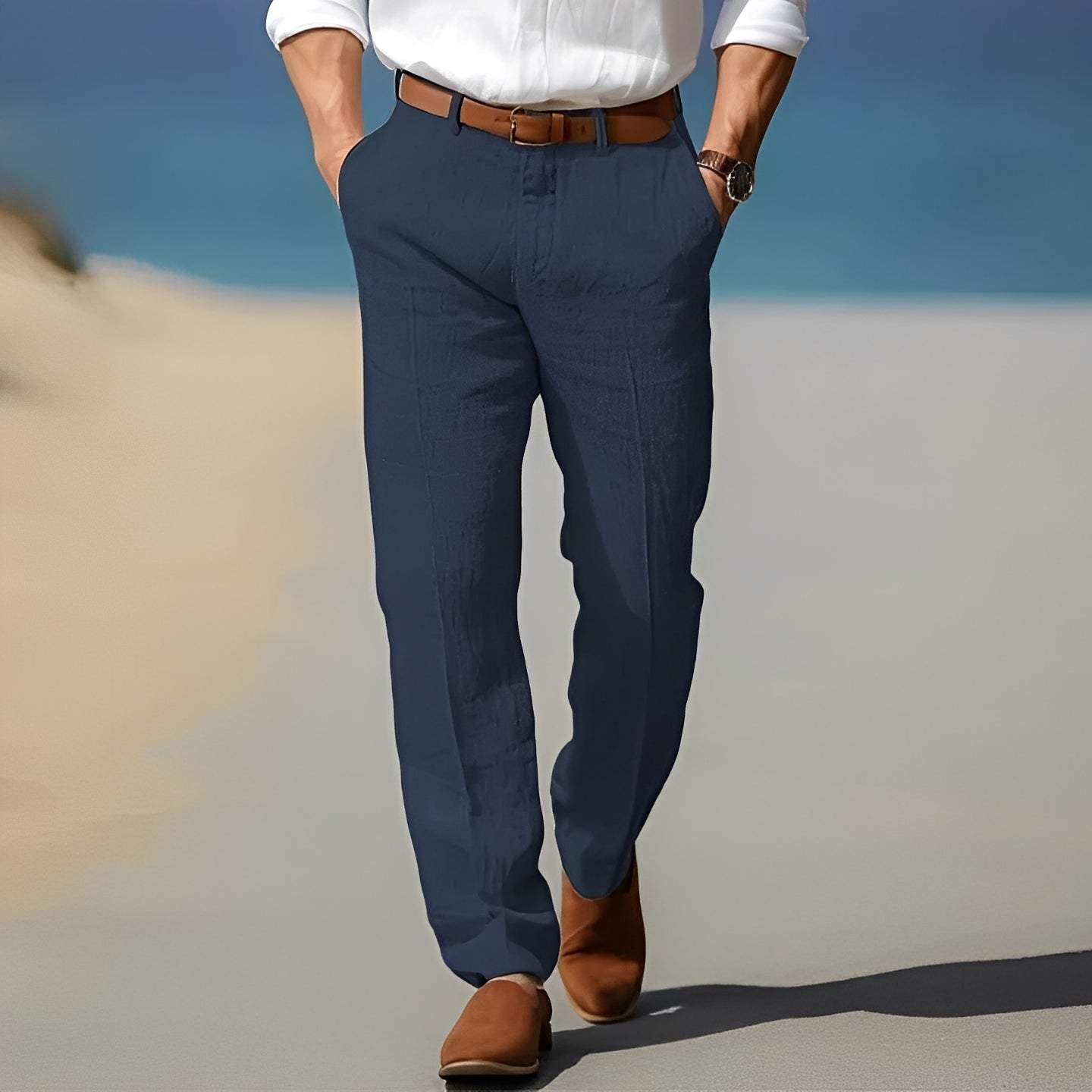 Trent - Lässige, elegante Leinenhose für Herren