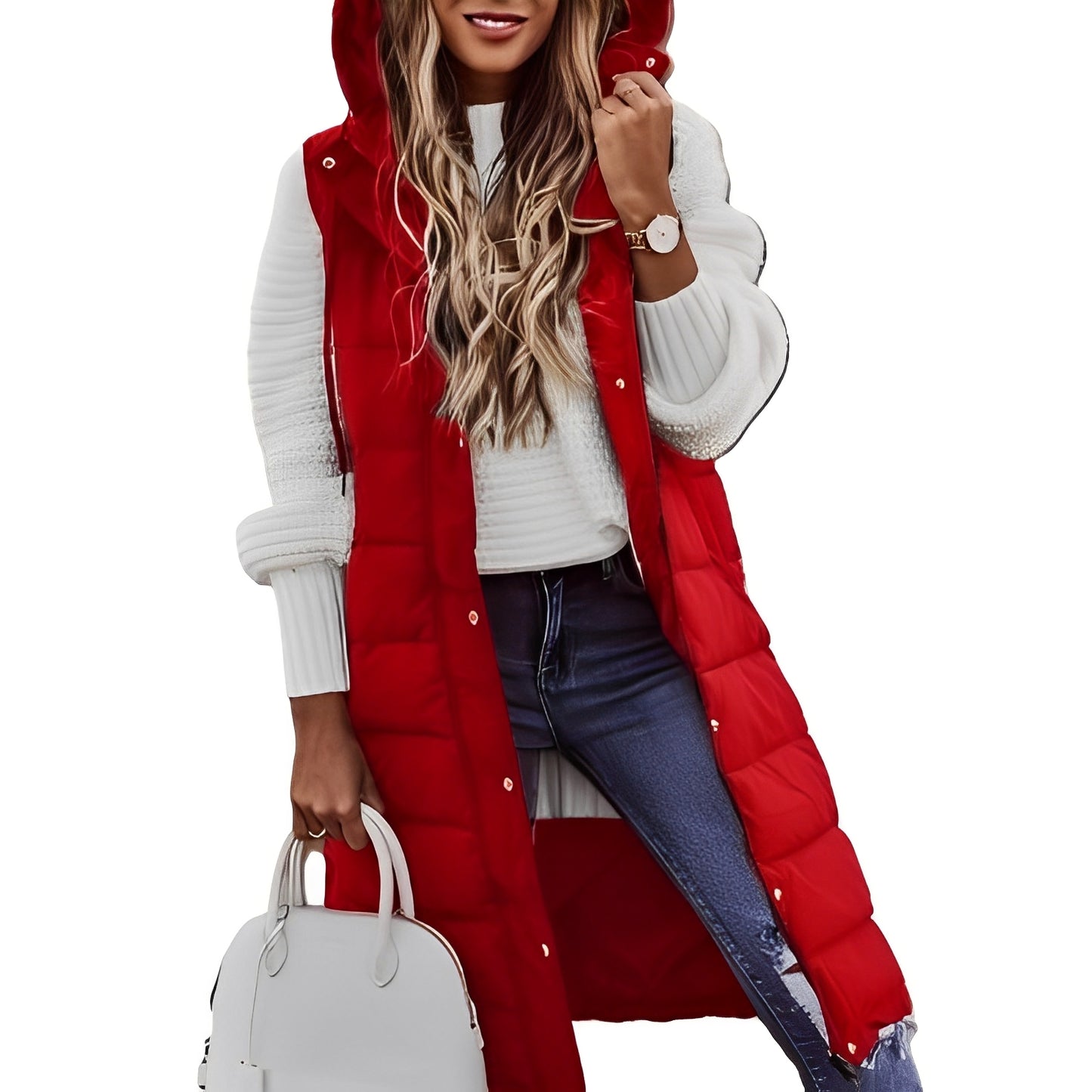 Brenna - Elegante lange Daunenjacke für Damen