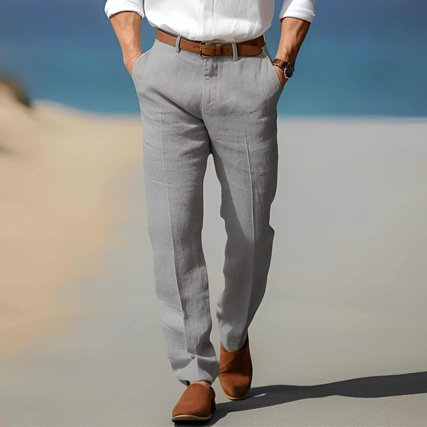 Trent - Lässige, elegante Leinenhose für Herren