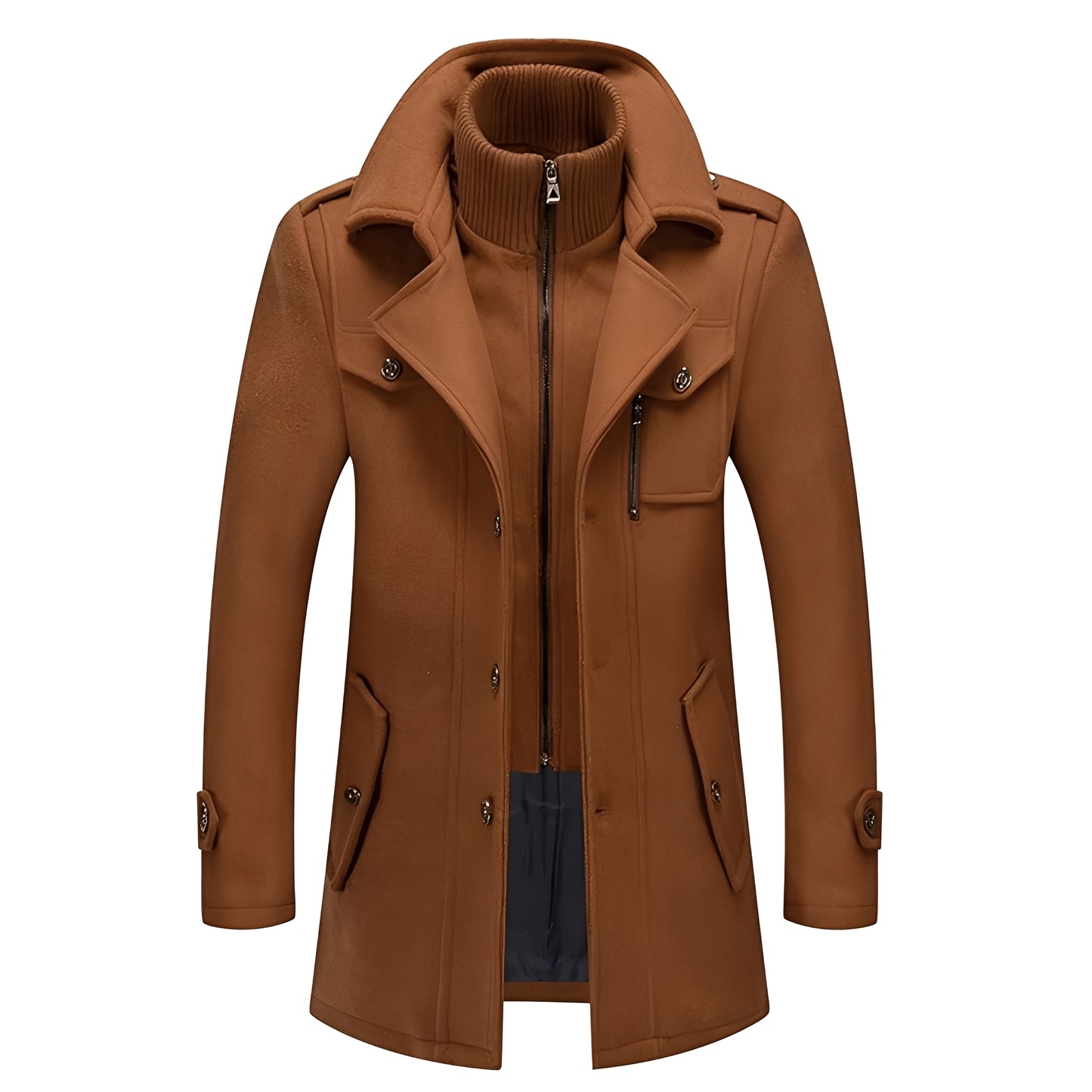 Jerald - Eleganter langer Trenchcoat für Herren