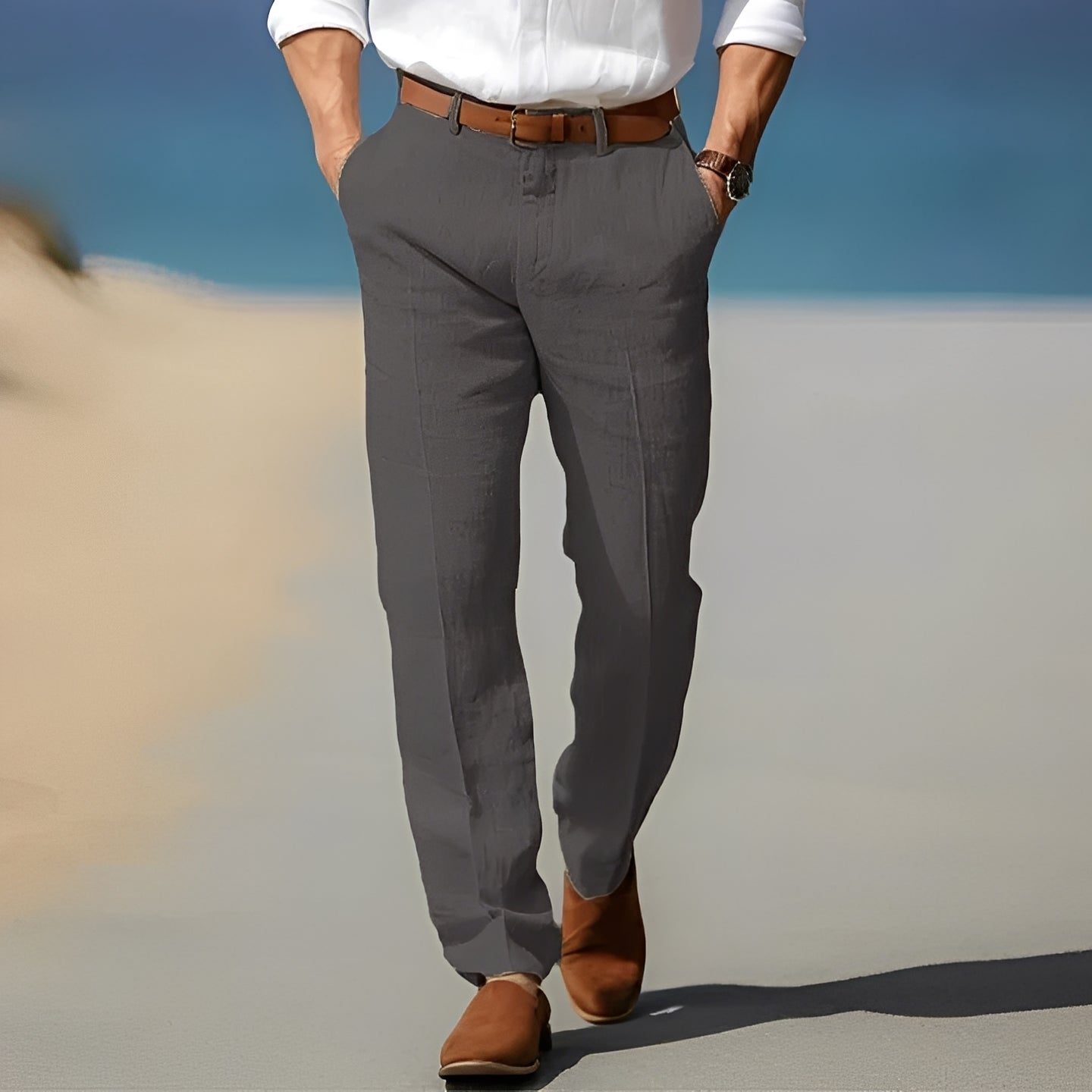 Trent - Lässige, elegante Leinenhose für Herren