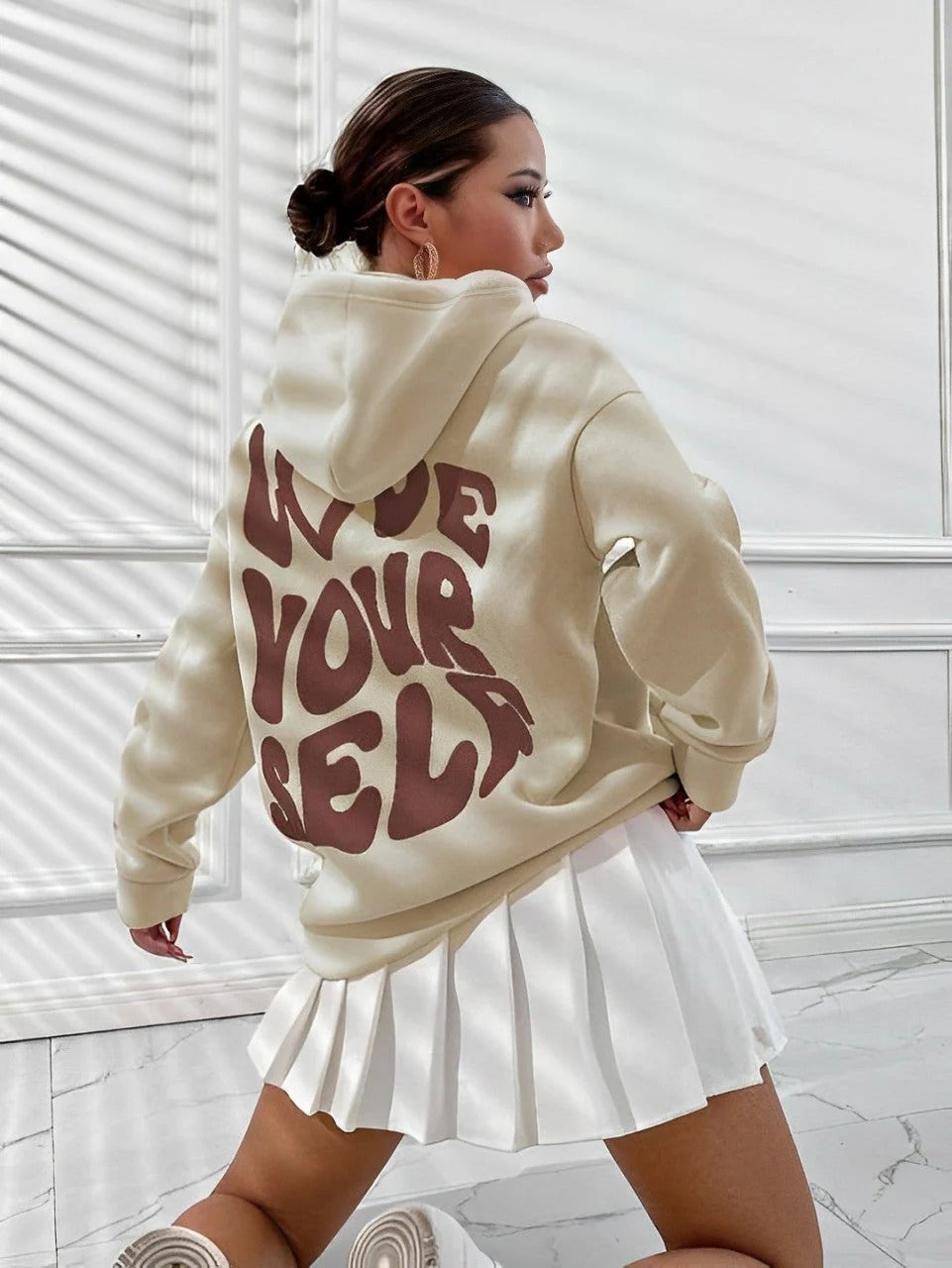 Gisselle - Stilvoller, lockerer Hoodie mit Print für Damen