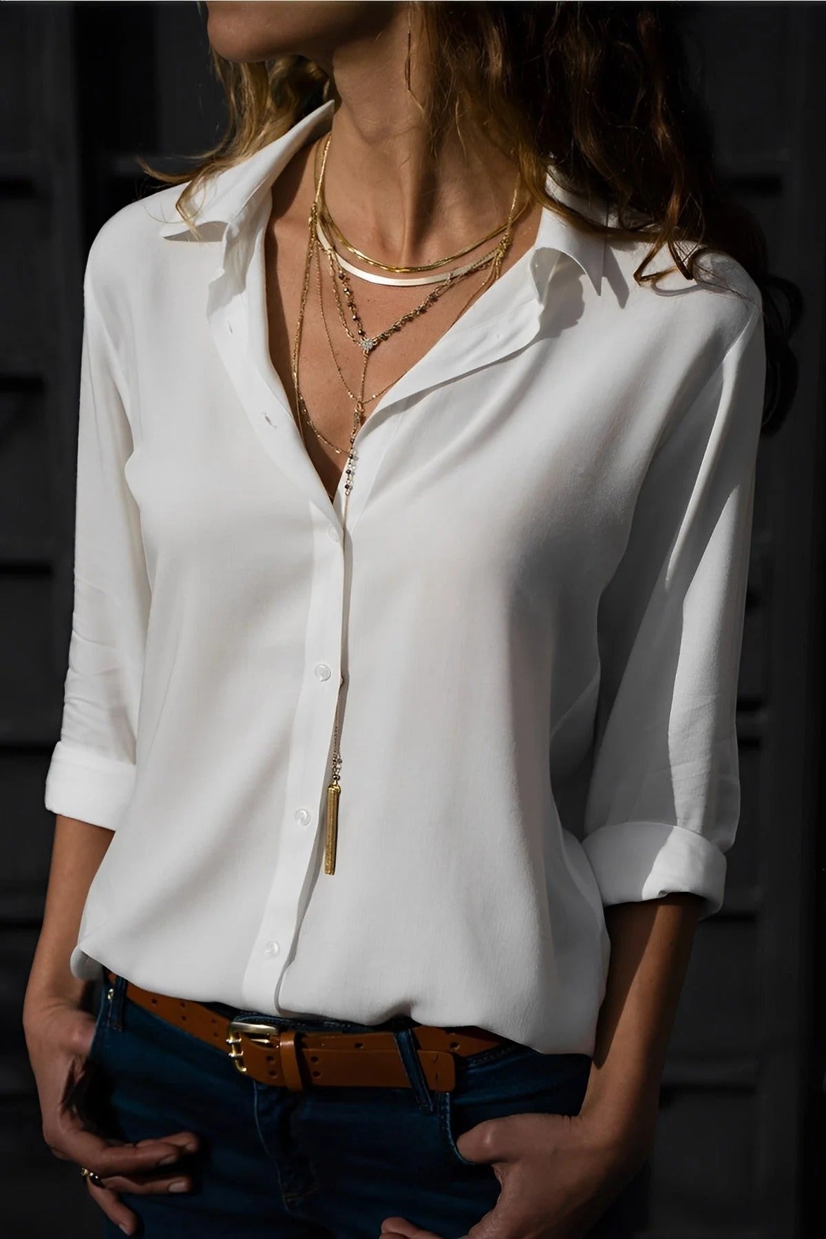 Amery - Lässige Bluse mit Reverskragen für Damen