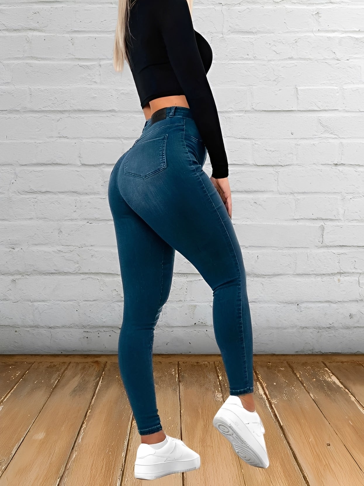 Cherise - Lässige Slim-Fit-Jeans mit hoher Taille für Damen
