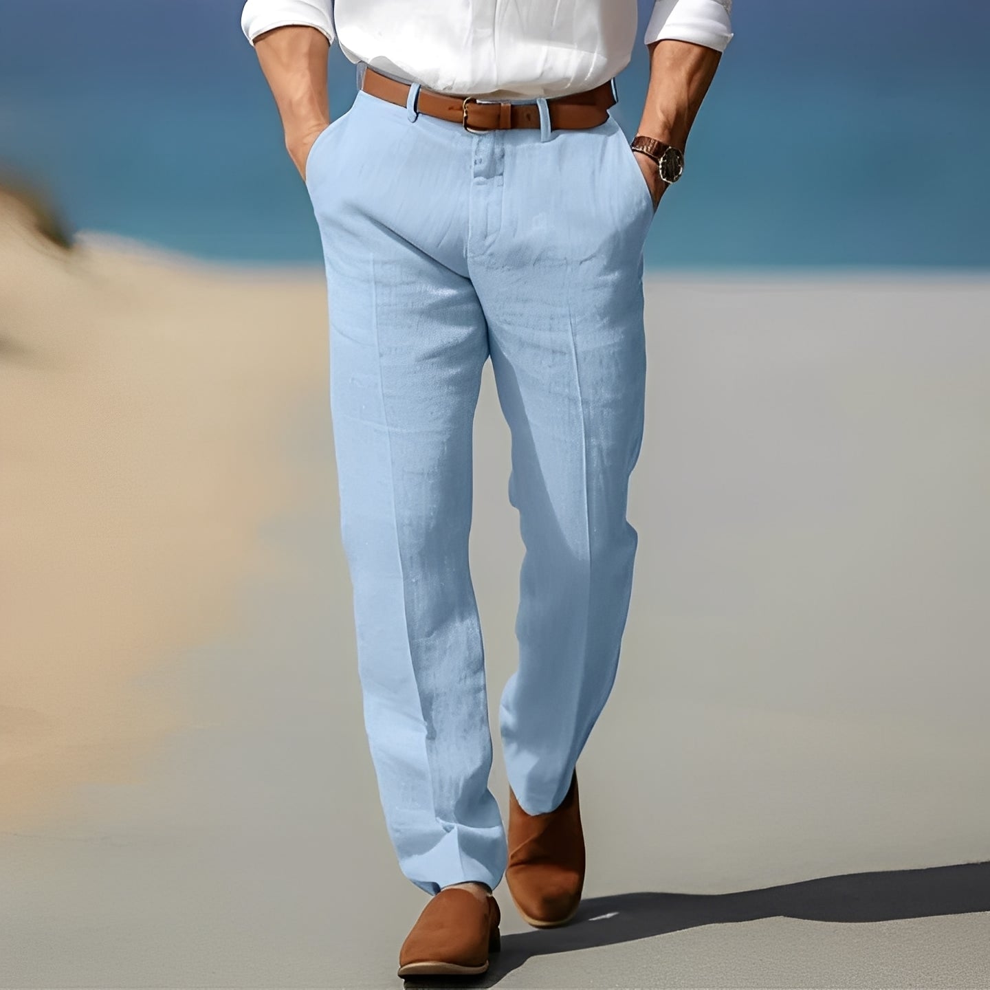 Trent - Lässige, elegante Leinenhose für Herren