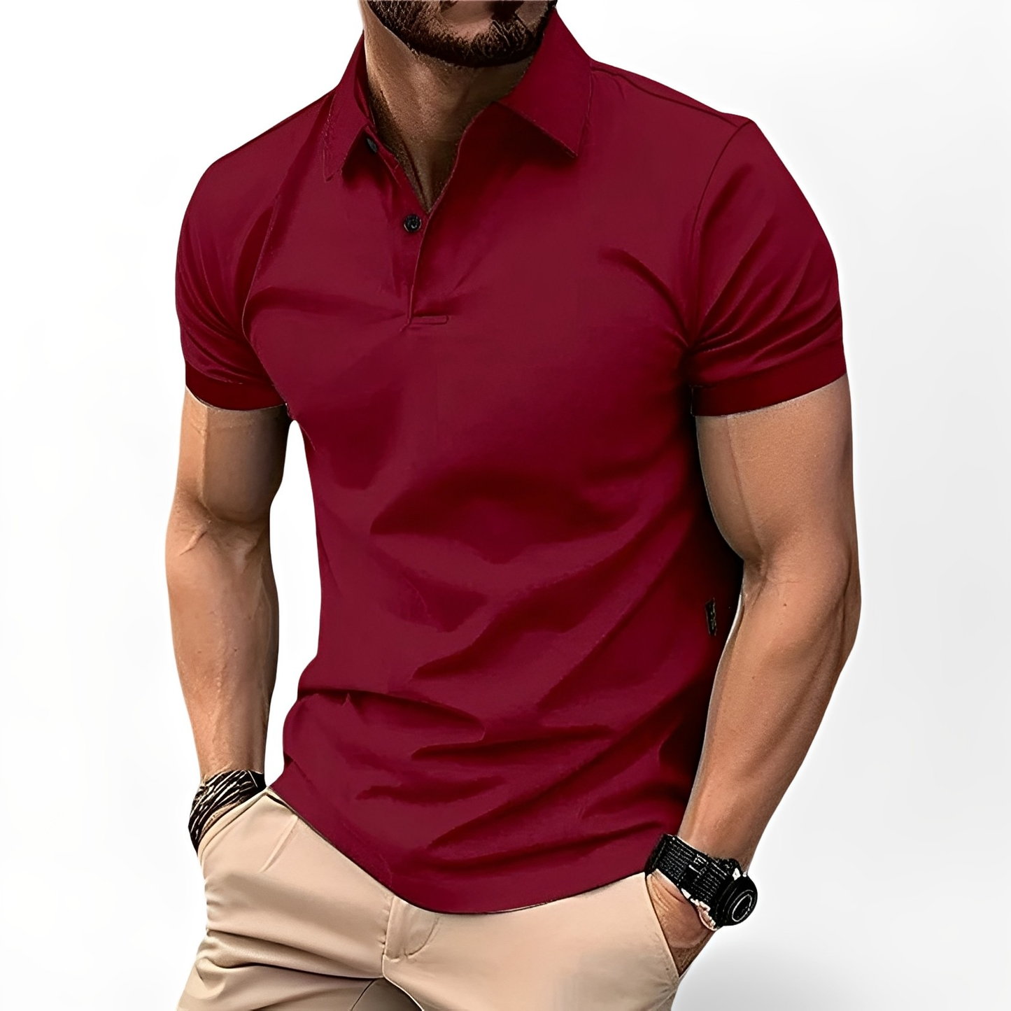 Deacon - Bequemes kurzärmeliges Poloshirt für Herren