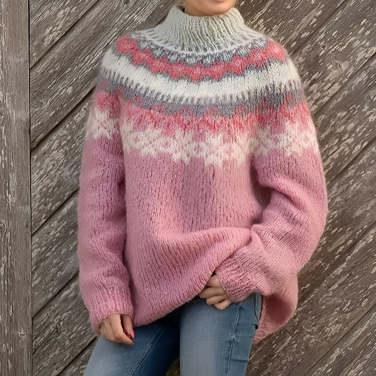 Margery - Klassischer warmer Wollpullover für Damen