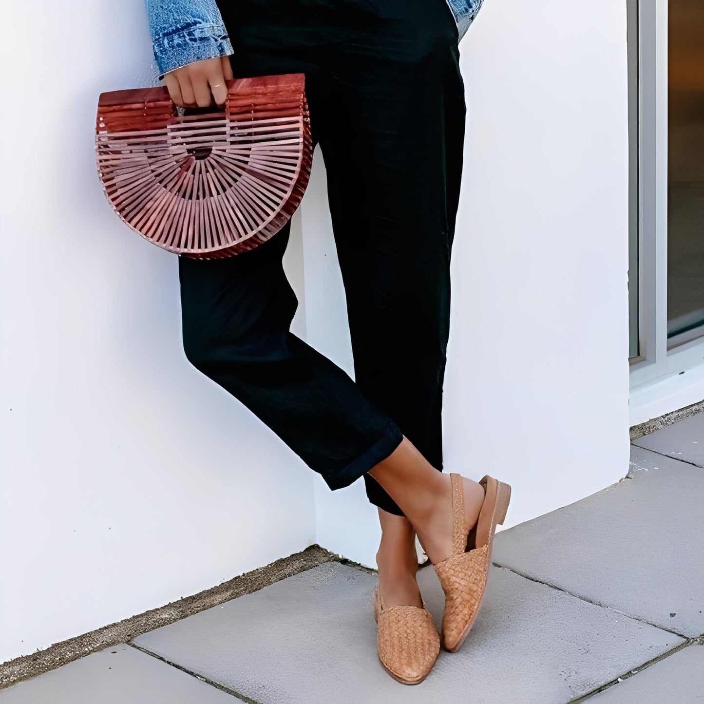 Dolores - Lässige geflochtene Leder-Flatsandalen für Damen