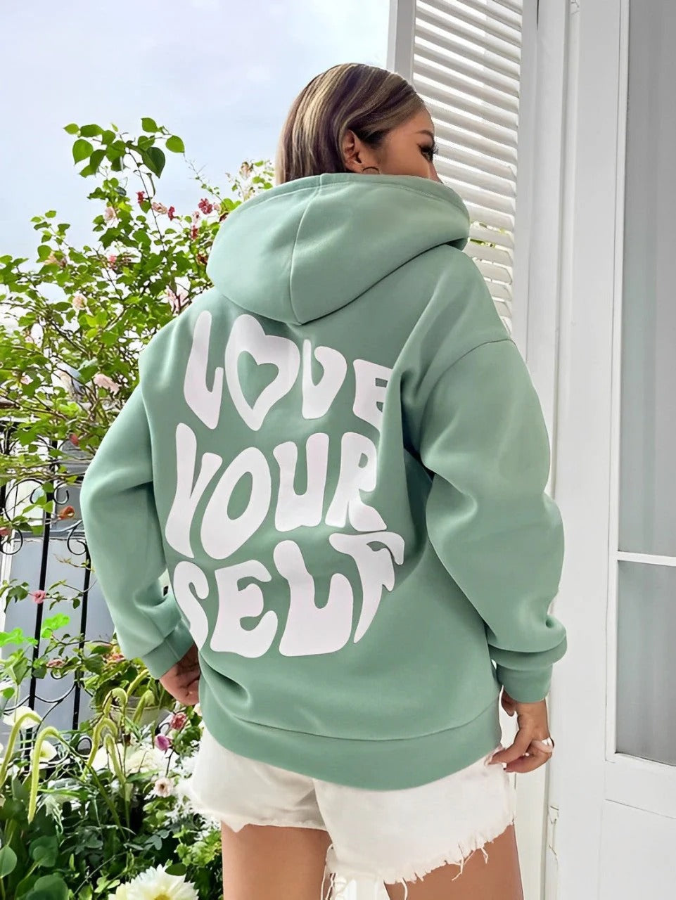 Gisselle - Stilvoller, lockerer Hoodie mit Print für Damen