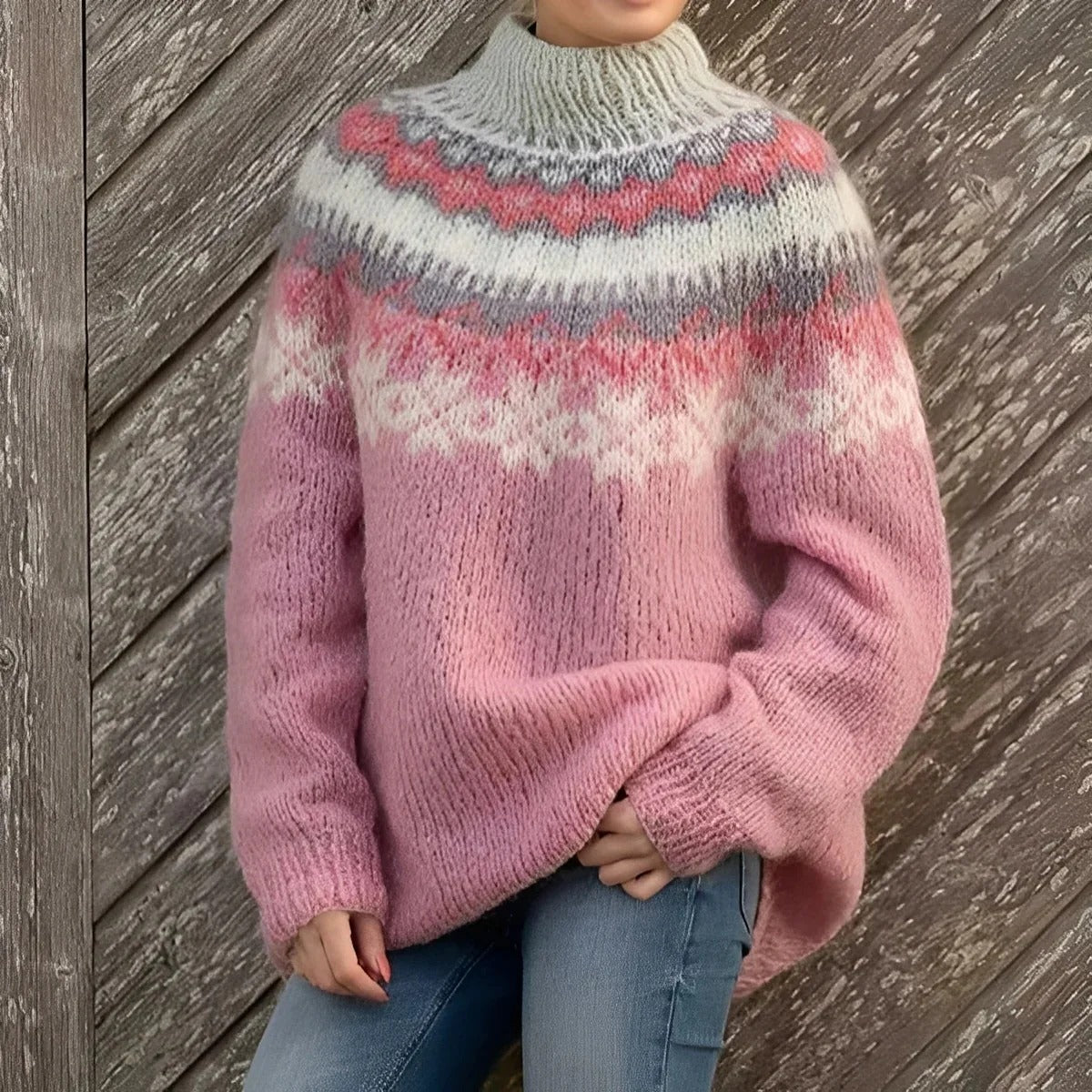 Remy - Klassischer bedruckter Pullover für Damen