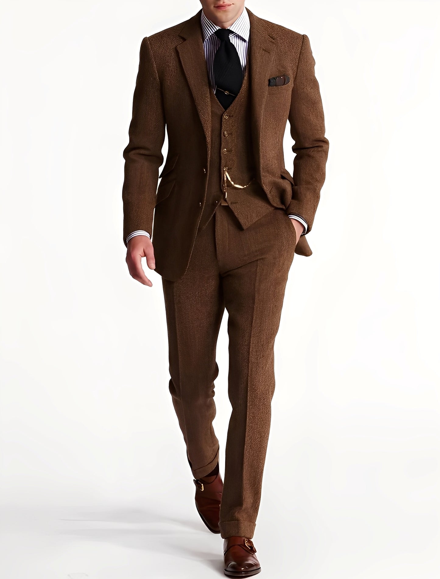 Desmond - Formeller dreiteiliger Tweed-Smoking für Herren
