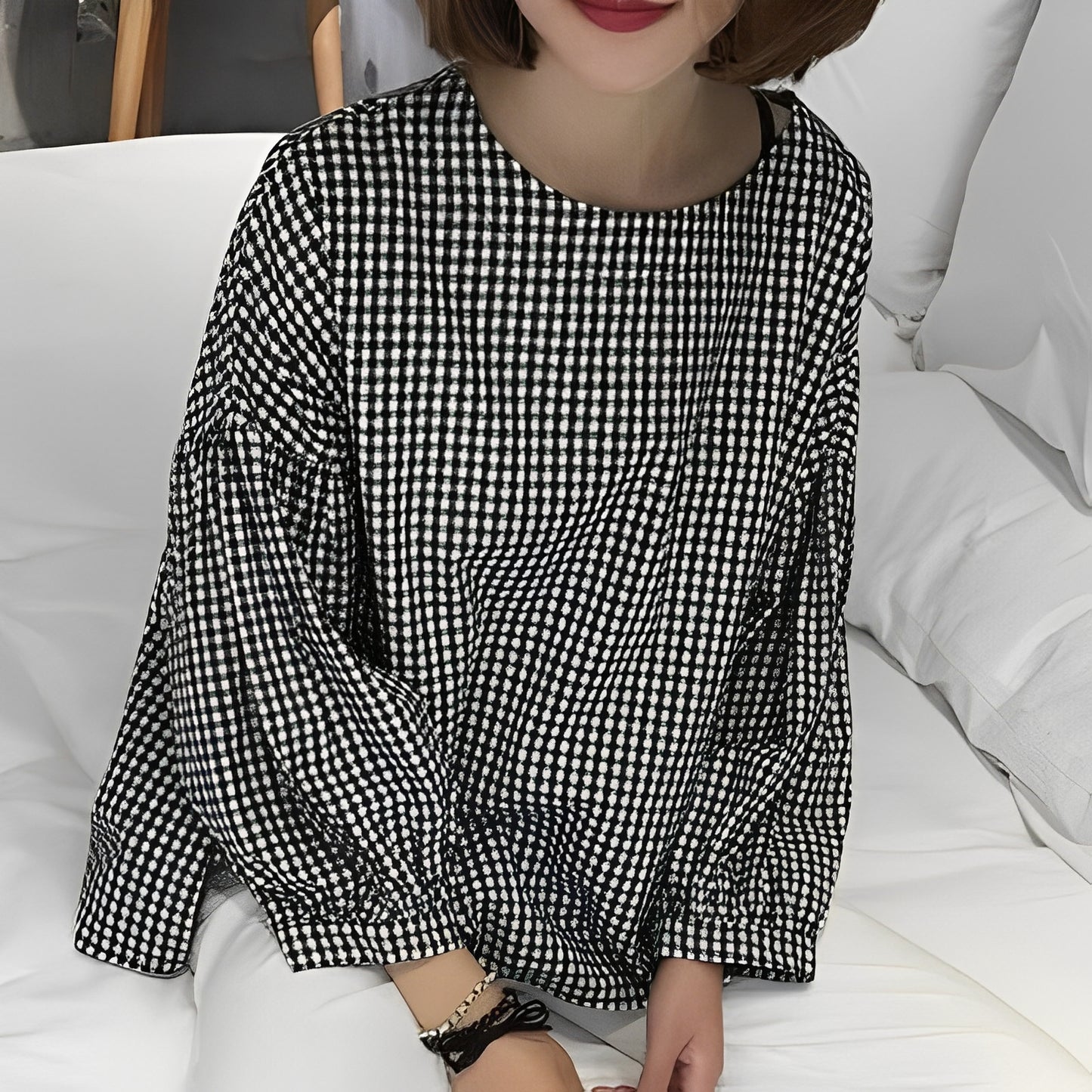 Tahlia - Lässiges Karohemd mit asymmetrischem Design für Damen