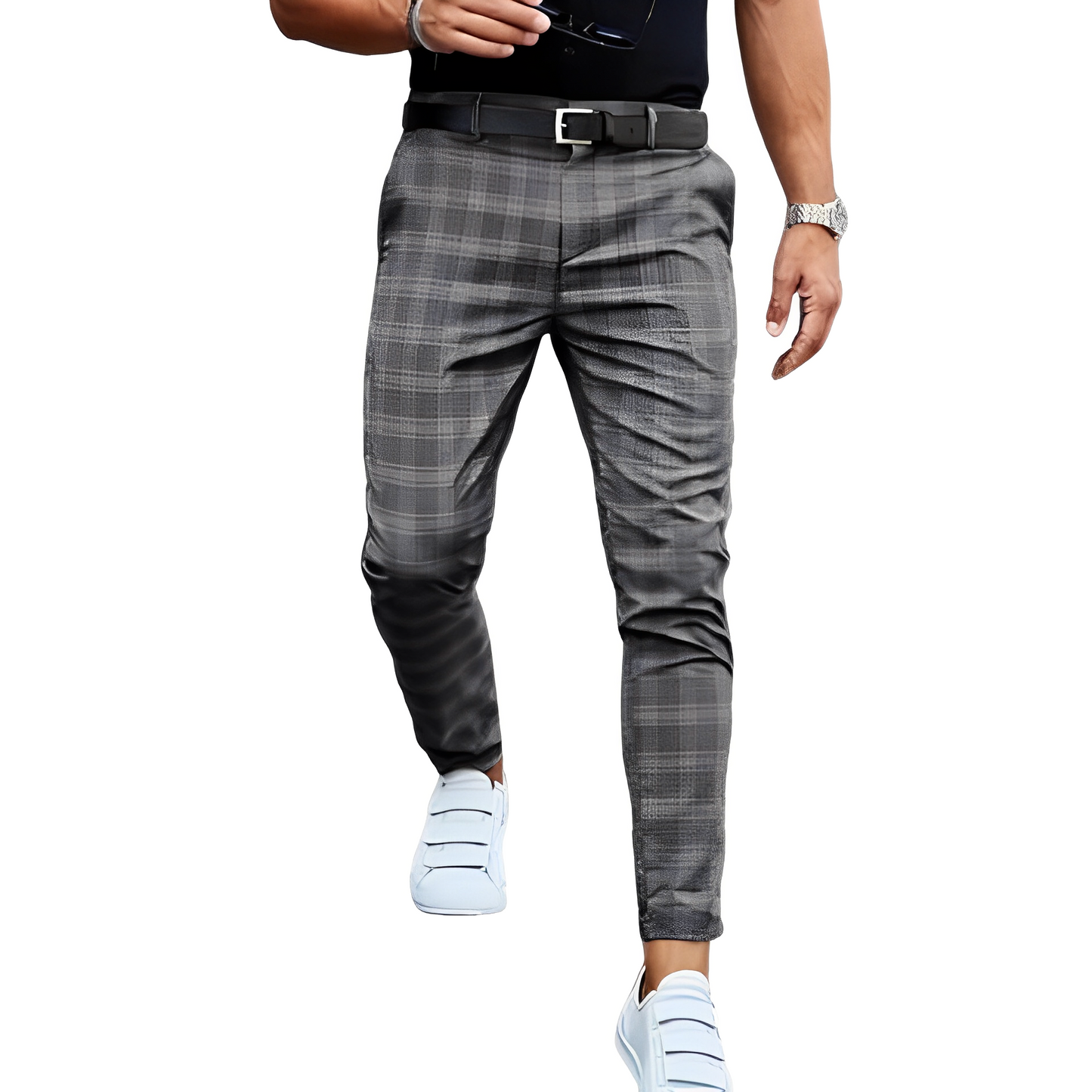 Deacon - Lässige Slim-Fit-Hose mit Karomuster für Herren