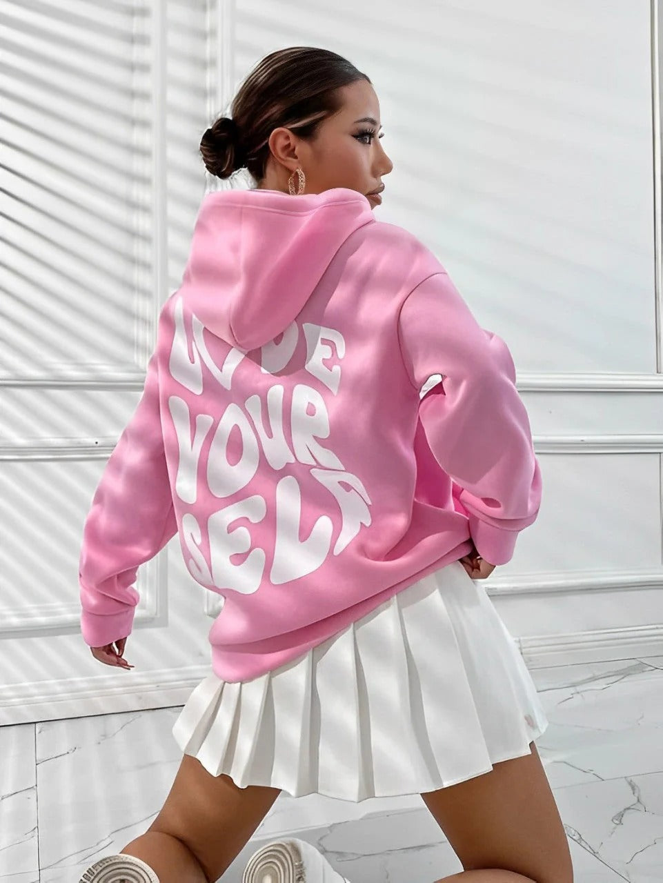 Gisselle - Stilvoller, lockerer Hoodie mit Print für Damen