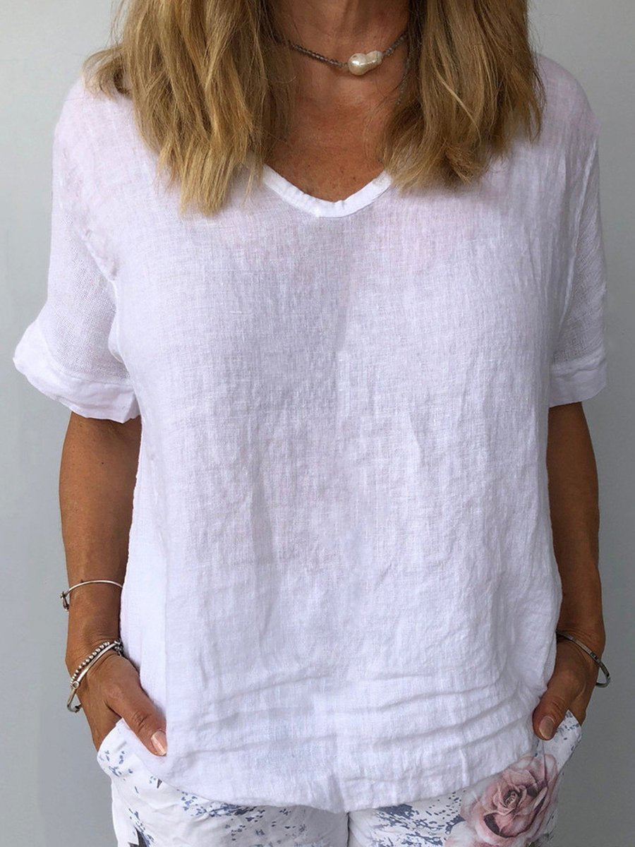 Elin – Lässiges Baumwoll-Leinen Top