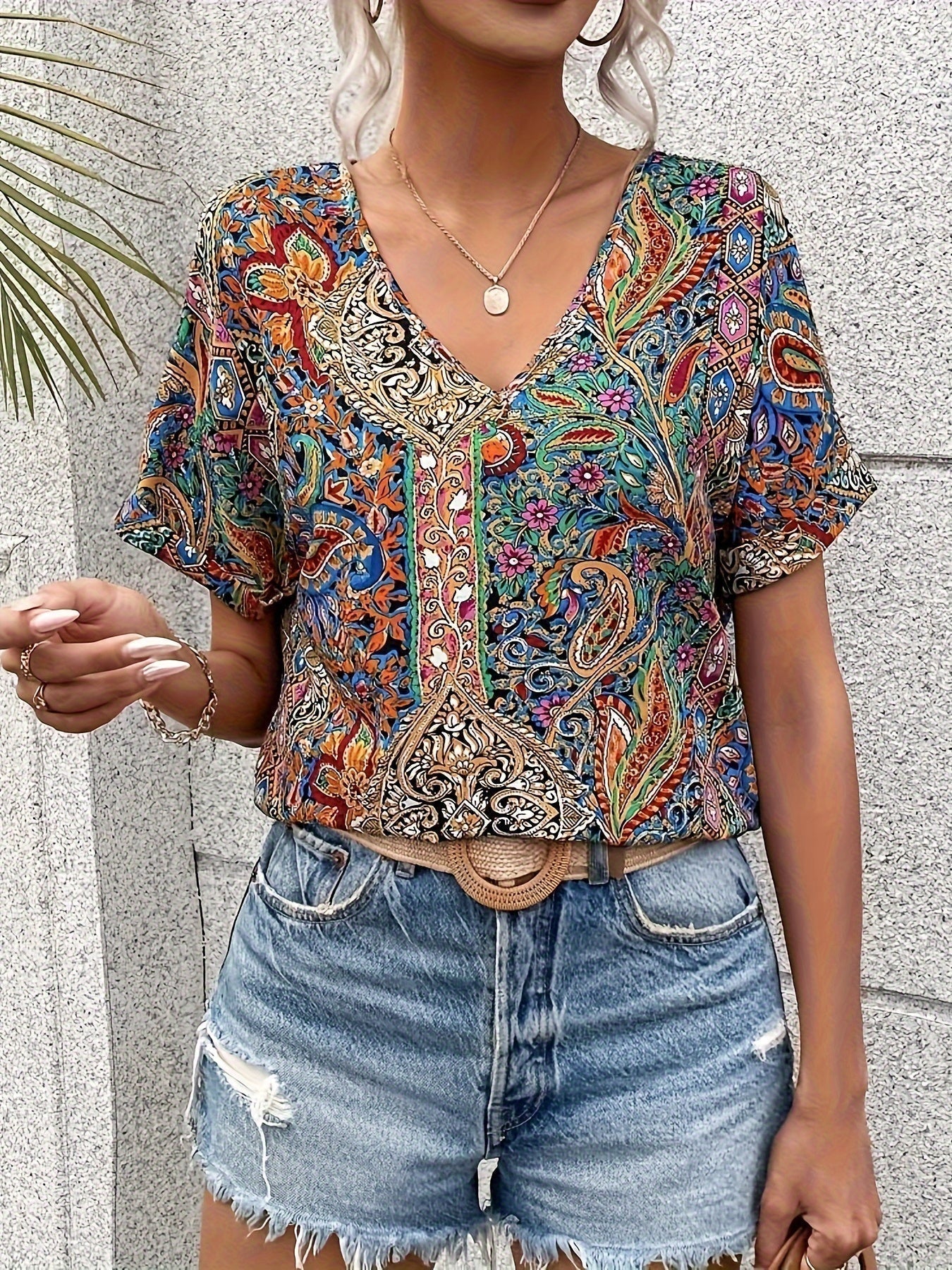 Maya – Elegante Bluse mit Blumenmuster