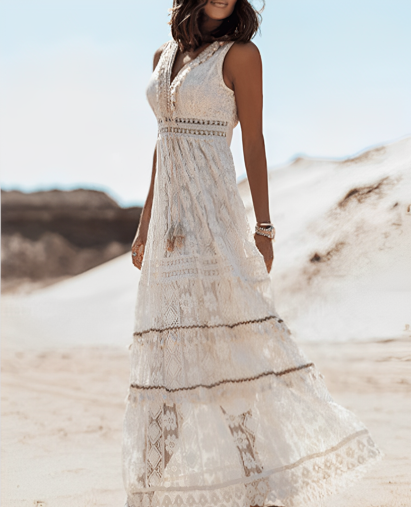 Kristine - Stilvolles Boho-Spitzenkleid für Damen