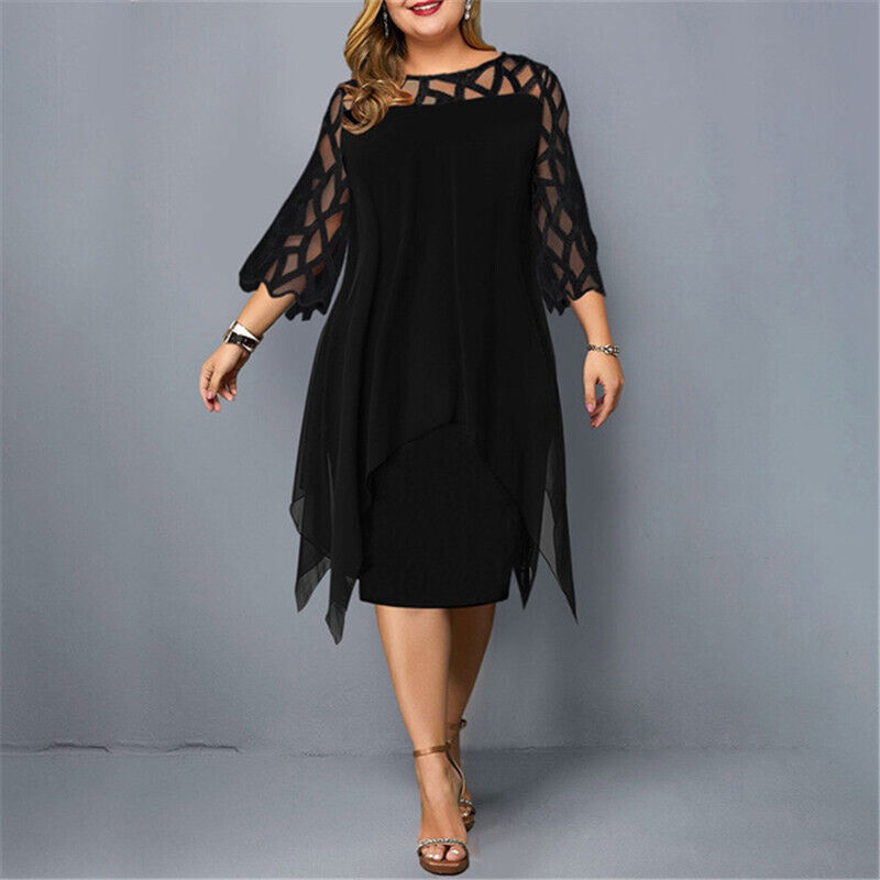 Savanna - Chiffonkleid in Pus-Größe für Damen