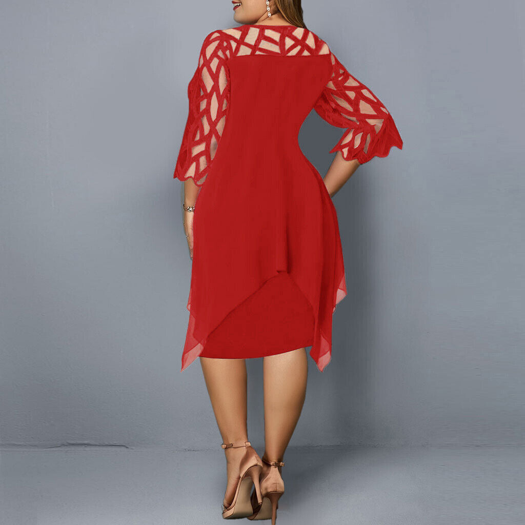 Savanna - Chiffonkleid in Pus-Größe für Damen