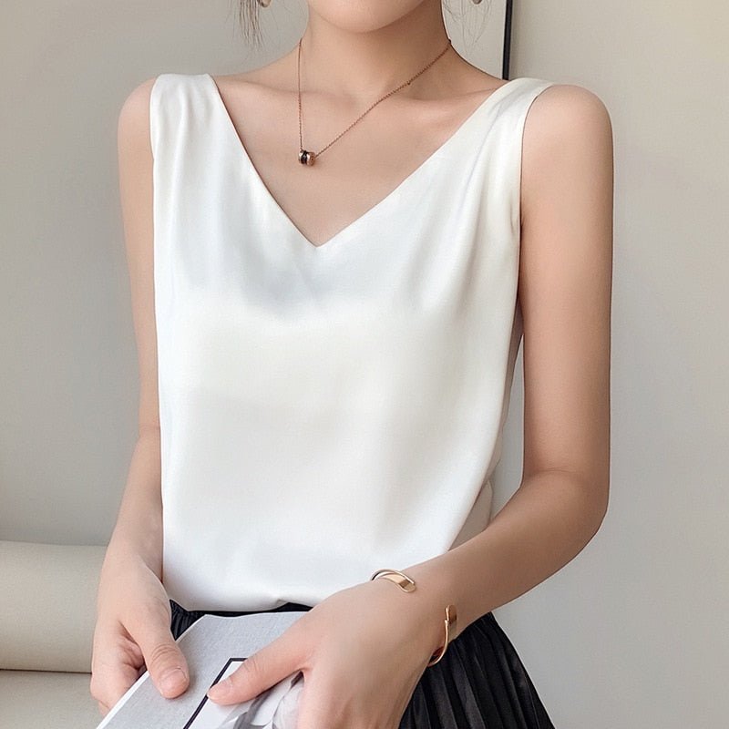 Diya - Elegantes V-Ausschnitt-Oberteil für Damen