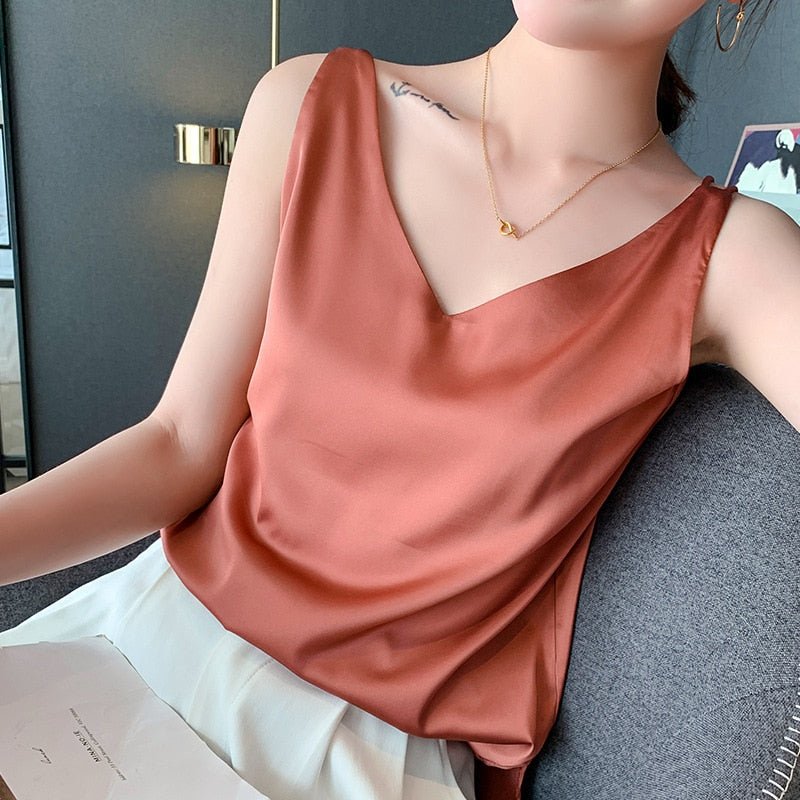 Diya - Elegantes V-Ausschnitt-Oberteil für Damen