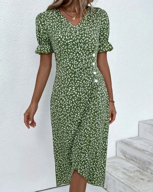 Adeline - Lockeres Wickelkleid mit Blumenmuster