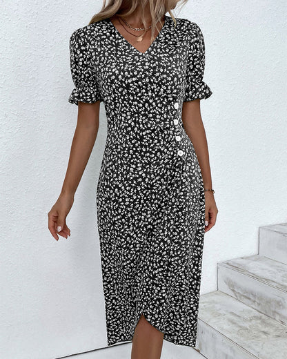 Adeline - Lockeres Wickelkleid mit Blumenmuster