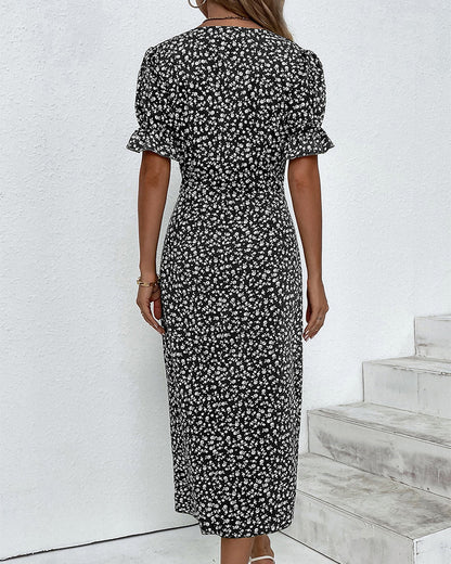 Adeline - Lockeres Wickelkleid mit Blumenmuster