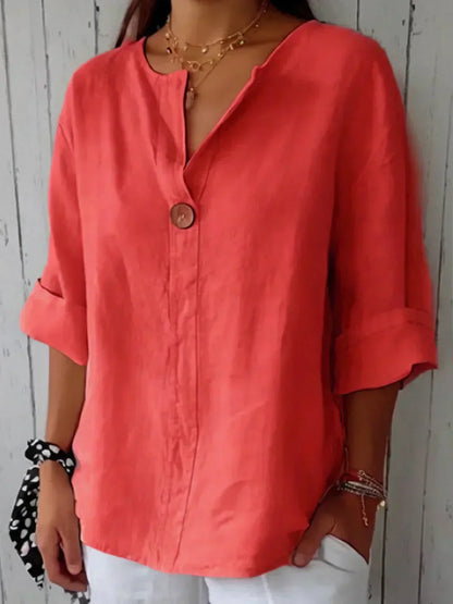 Siggy - Komfortable Bluse mit V-Ausschnitt