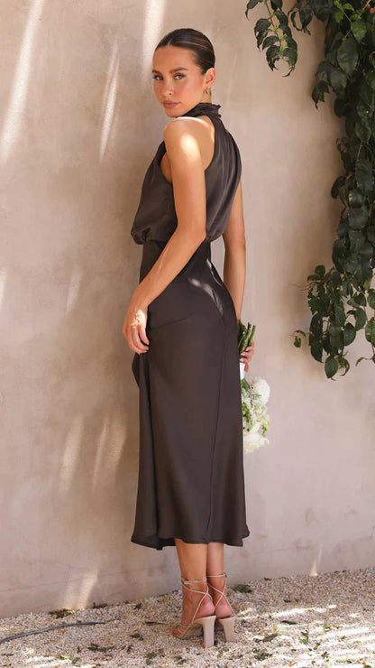 Nancy - Schillerndes, langes Damenkleid